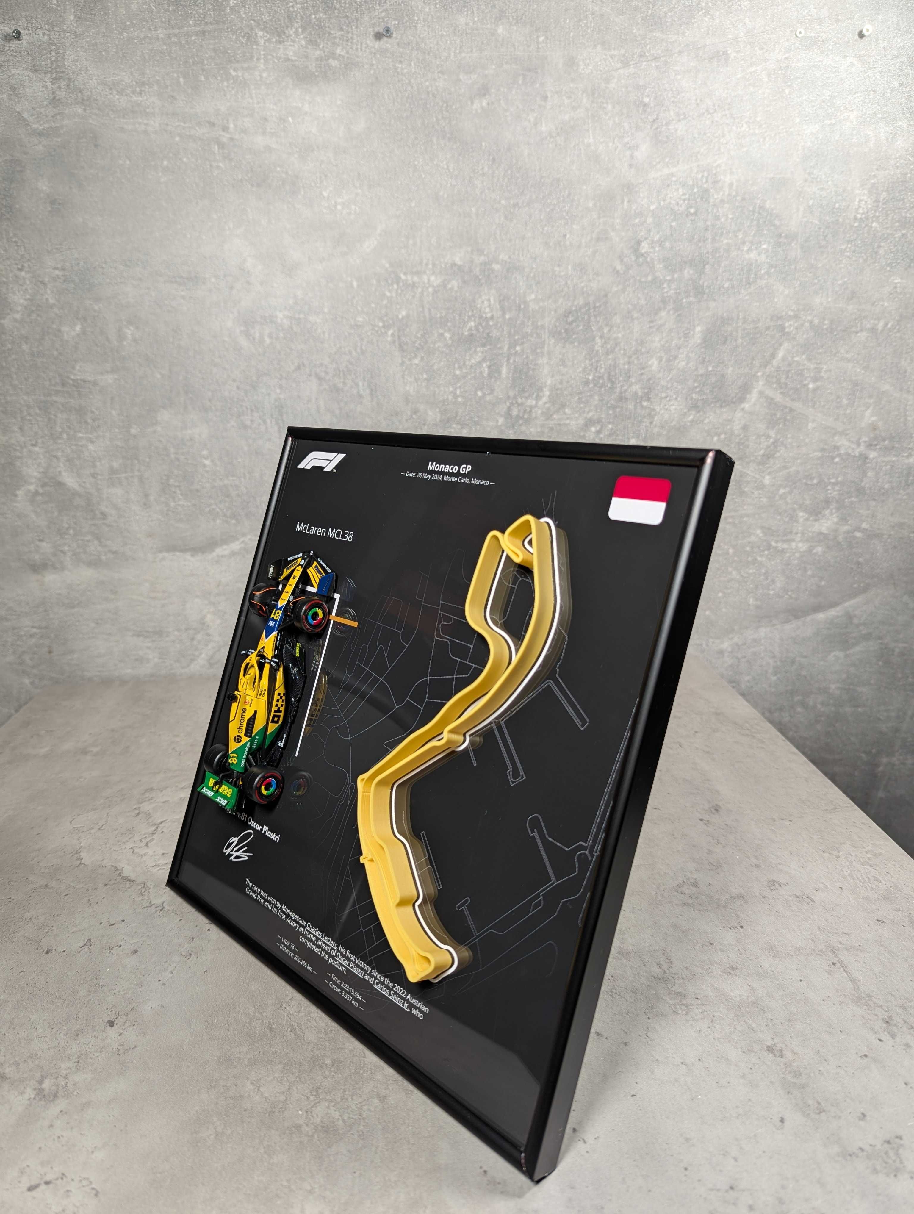 Bburago з Рамкою 2в1 McLaren MCL38 Monaco GP 2024 №81 Oscar Piastri