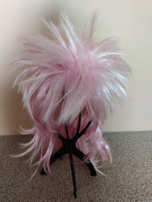 Różowa peruka na bal przebierańców, do cosplay, sztuczne włosy