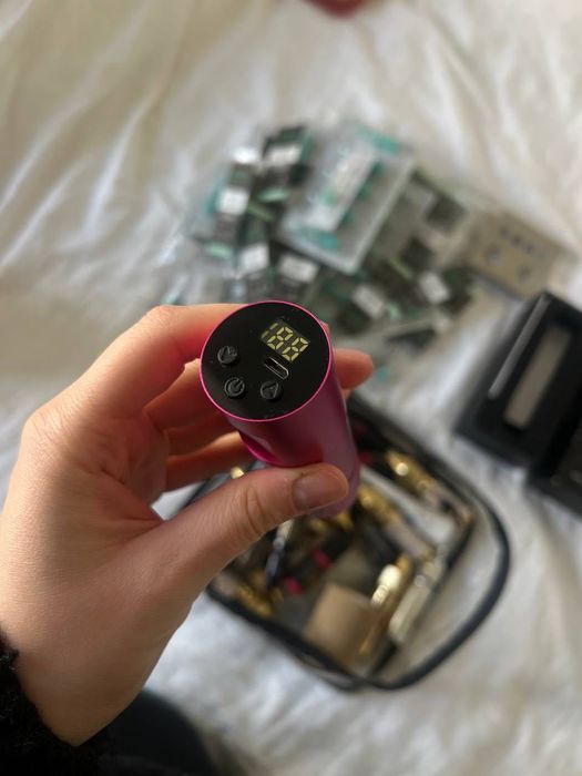 Máquina de maquilhagem permanente, cartuchos, pigmentos