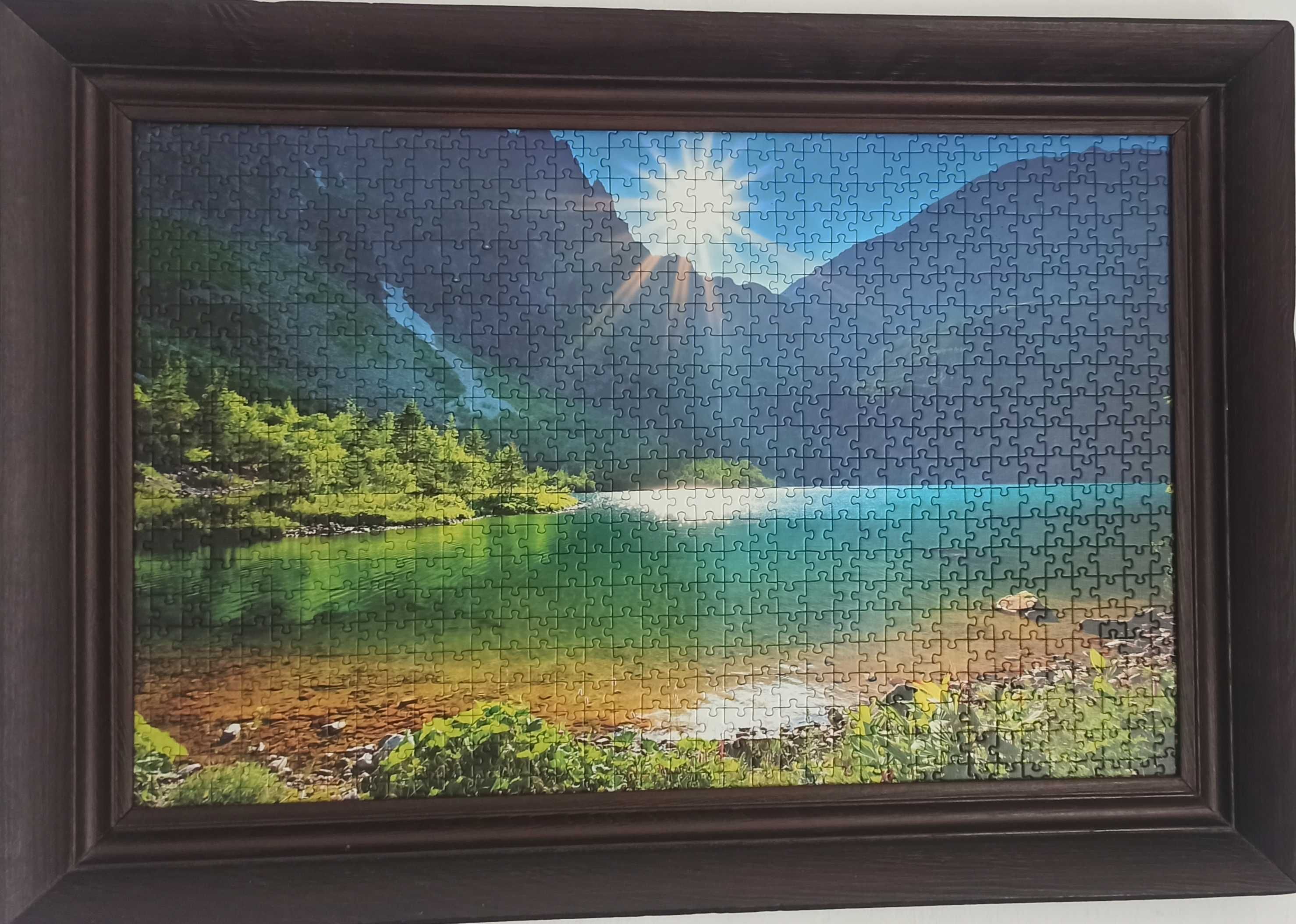 Puzzle Nad Morskim Okiem, Tatry 1000 elementów TREFL 10202 Rama obraz