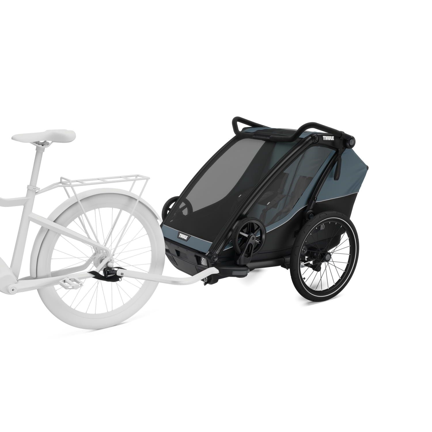 Thule Chariot Cab2 Dark Slate podwójna przyczepka rowerowa wózek space