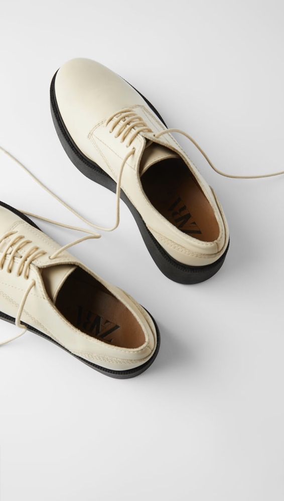 Skórzane buty derby ZARA 39