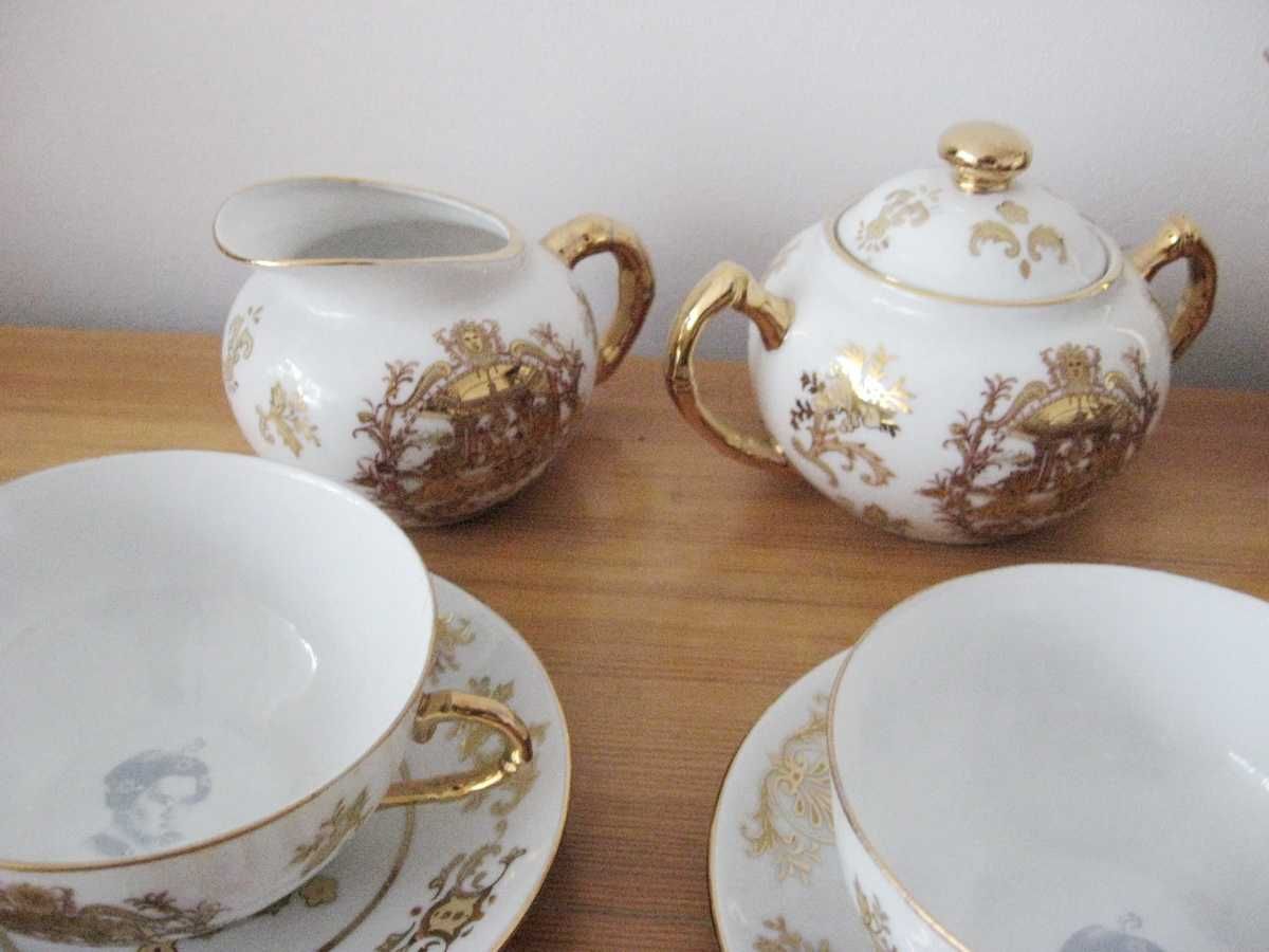 Porcelana Chińska Zestaw Kawowy bardzo cienka porcelana