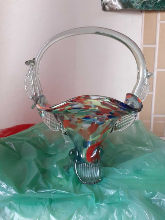 Koszyk szklo z PRL