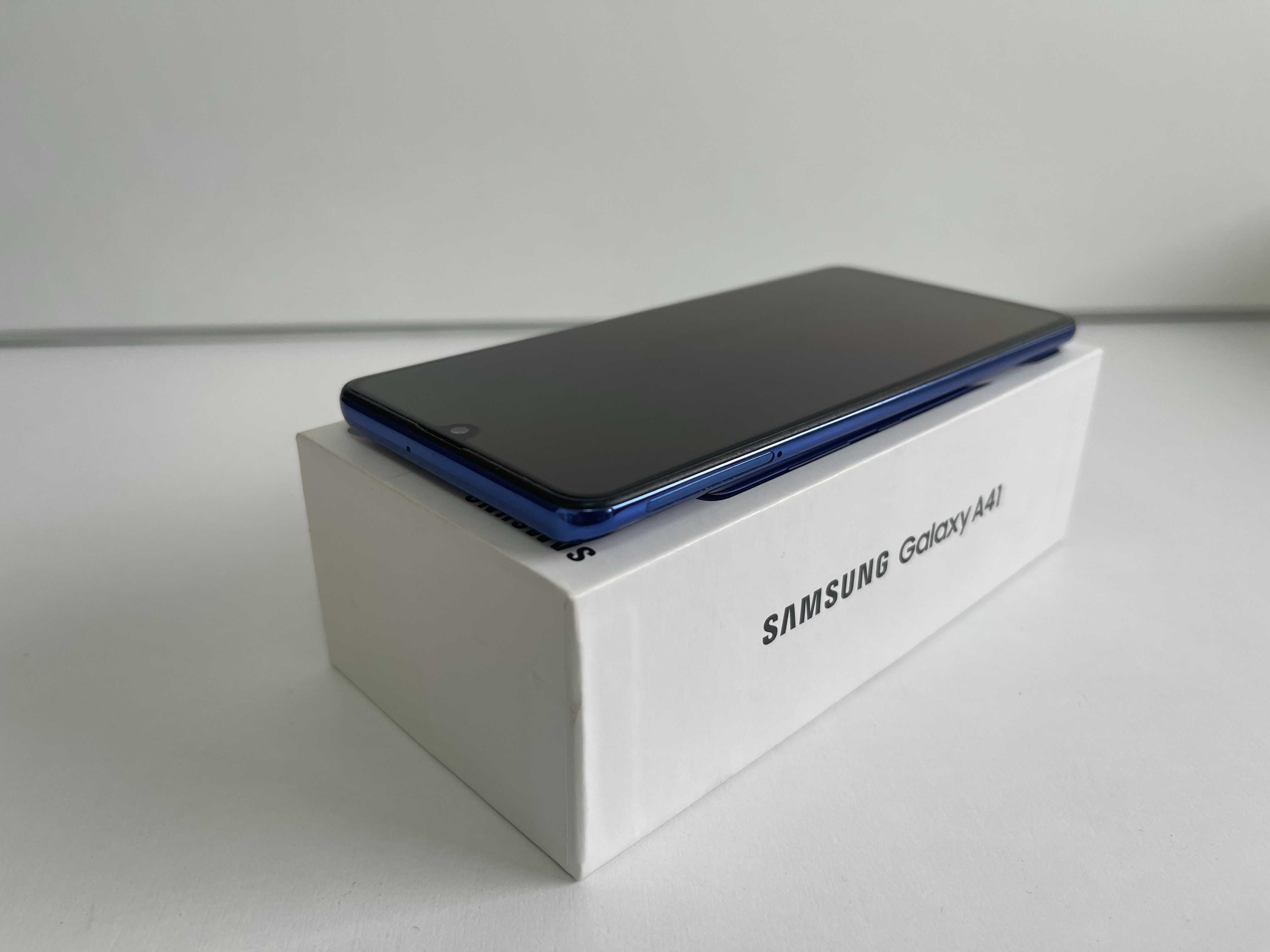 Samsung Galaxy A41, 100% sprawny, 64gb, Kolor Niebieski, pudełko