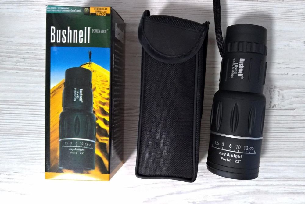 Монокуляр Bushnell 16х52 + чехол телескоп, монокль, подзорная труба