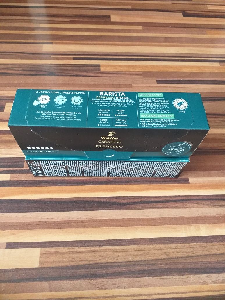 Tchibo Cafissimo Espresso BRASIL---kapsułki 2×10 sztuk---Łódź Okazja.