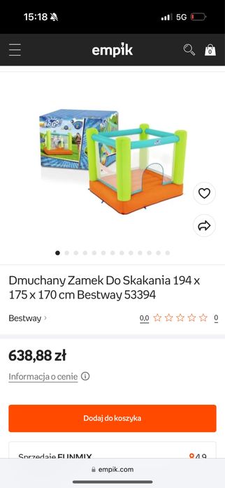 Dmuchany zamek do skakania, trampolina