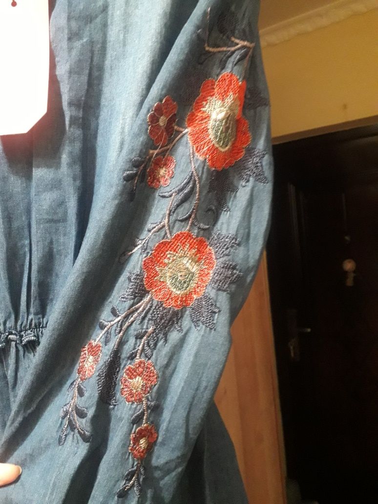 Плаття вишите, джинсове плаття, плаття з вишивкою