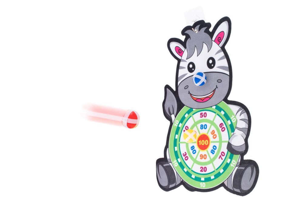Tarcza Dart Z Rzutkami Piłkami Na Rzep Celowanie Rzut Do Celu Zebra