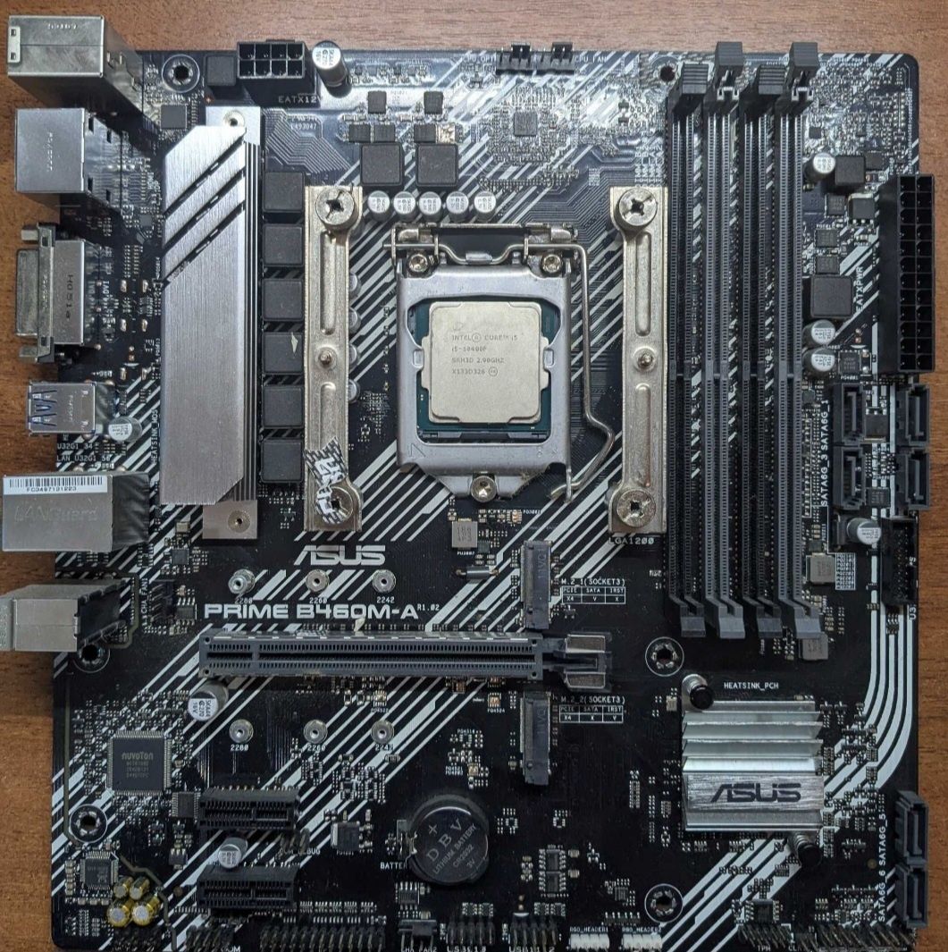 Продам комплектом  Intel 5 10400f+ Asus Prime B460M+HyperX DDR4 16 гб