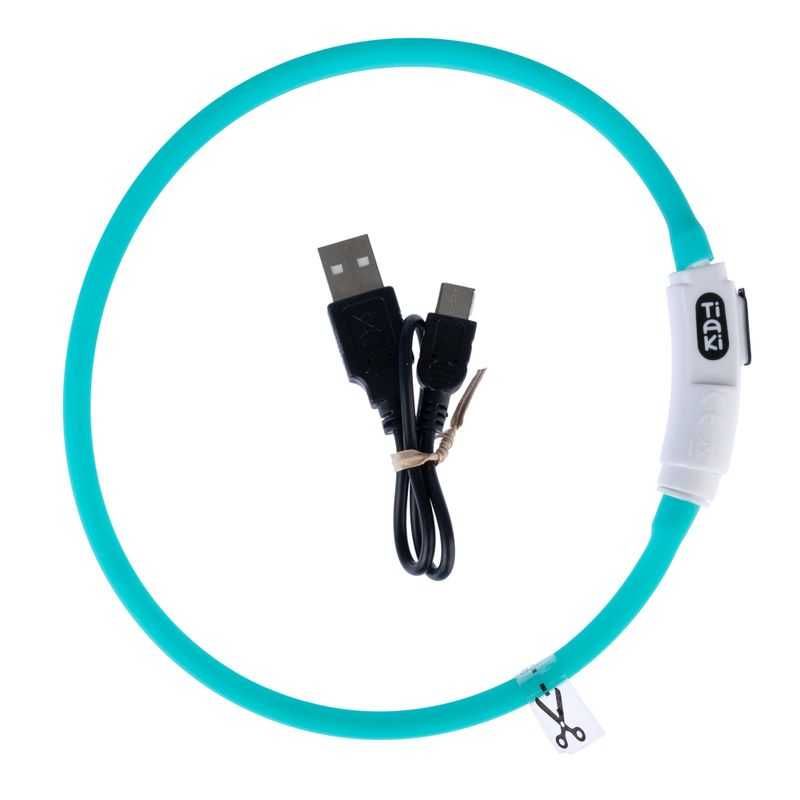 TIAKI USB-LED świecąca obroża dla psa Spark szczeniak , mały pies