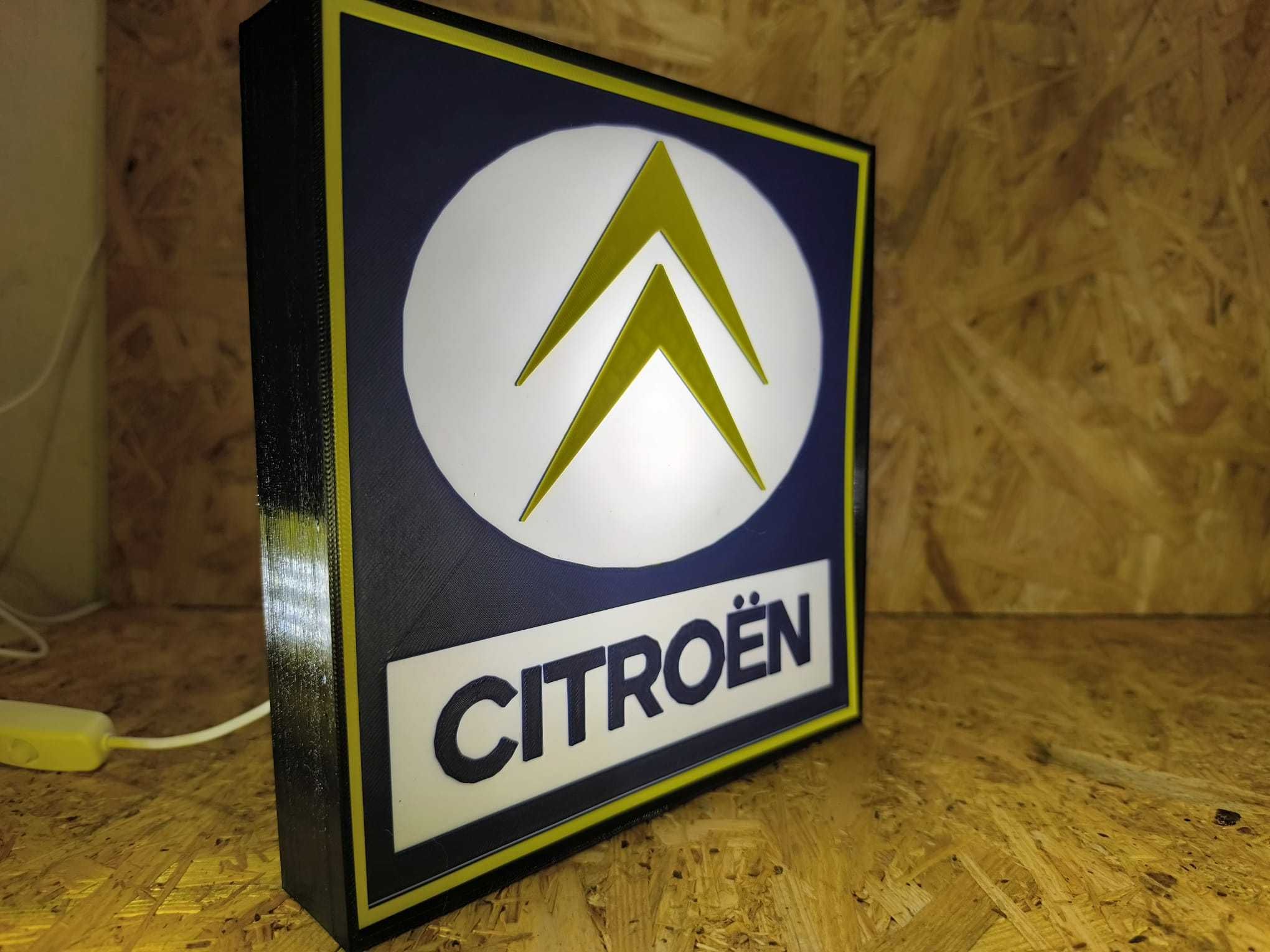 Luminária Decorativa / Lightbox Citroen vintage