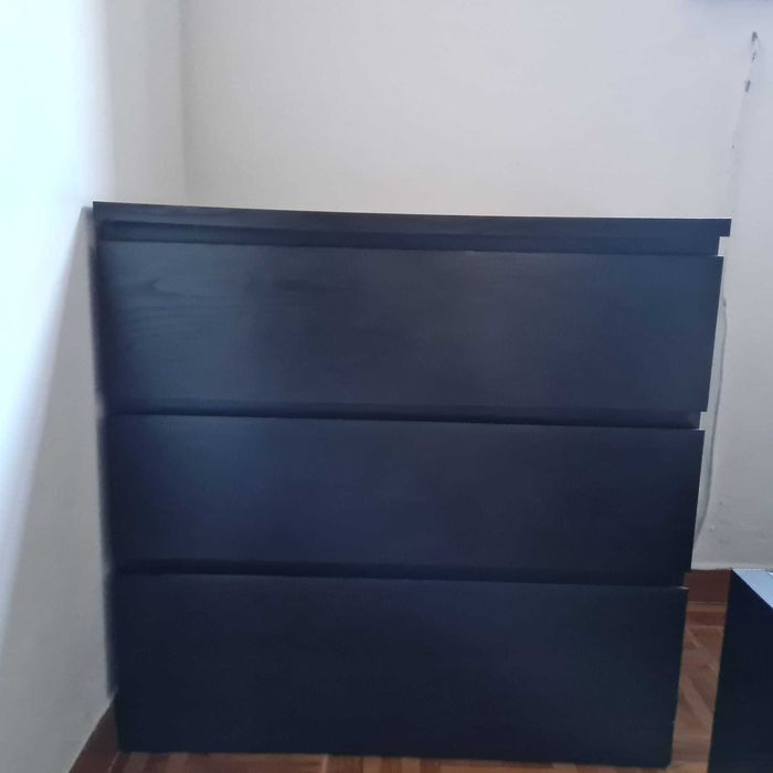 Cómoda MALM c/ 3 gavetas, pret-cast - IKEA