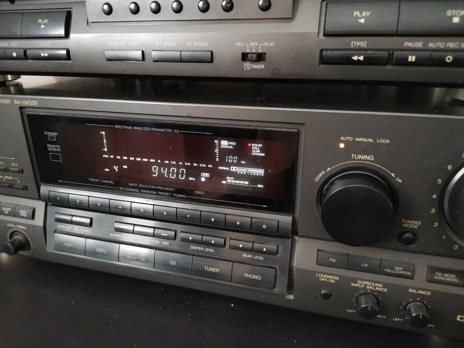 wieża Technics odtwarzacz CD amplituner i magnetofon SA-GX530 RS-TR515
