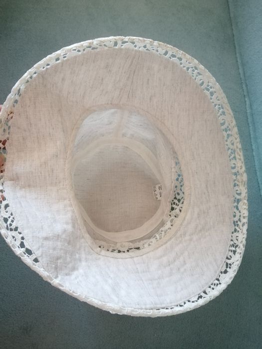 Шляпа капелюх шляпка панамка летняя от солнца пляжная ажурная из льна