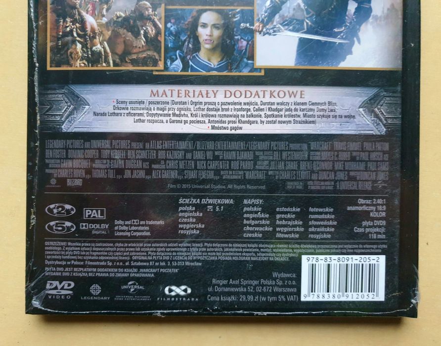 DVD Warcraft Początek książka z filmem nowa