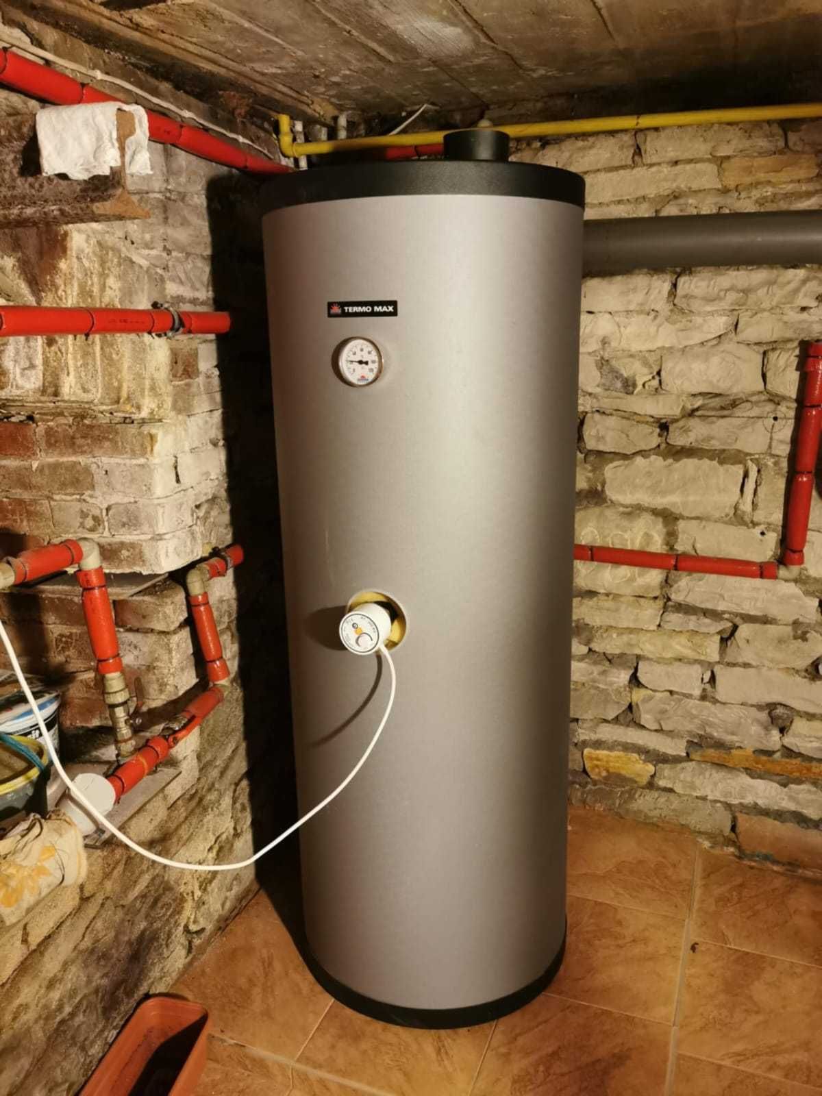 Zasobnik CWU 200L – Termo Max -  z wężownicą i grzałką, Końskie
