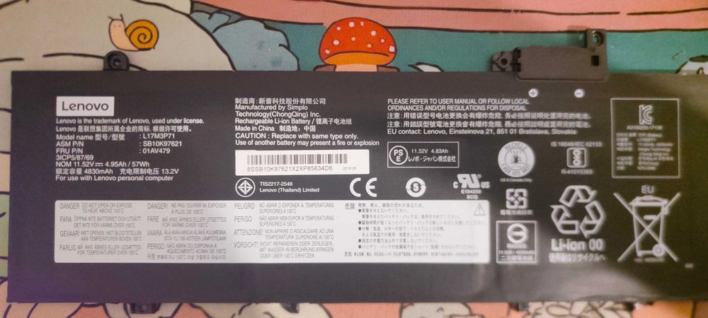 Oryginalna bateria Lenovo ThinkPad T480s (L17M3P71)