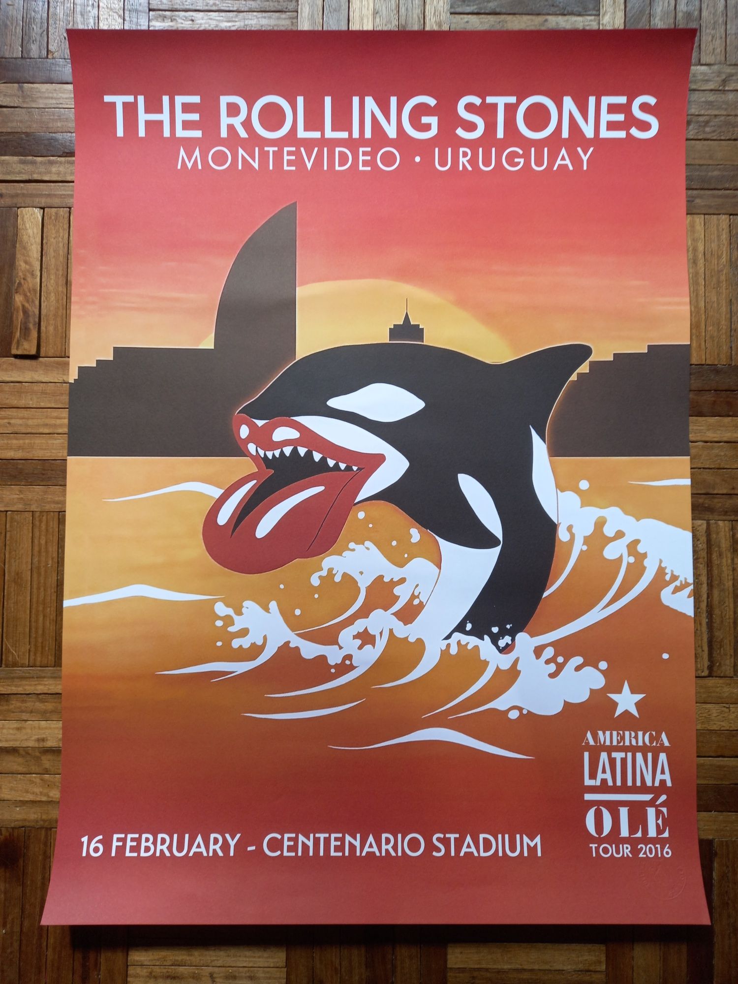 Poster dos Rolling Stones concerto America Latina Olé Tour