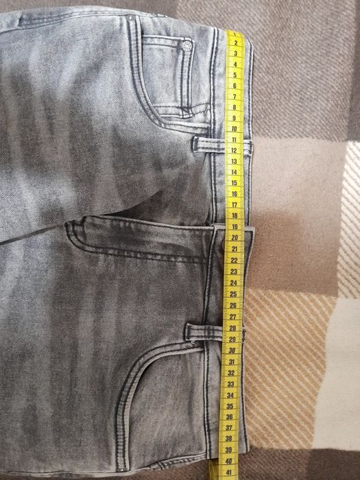 Spodnie męskie slim szare 176