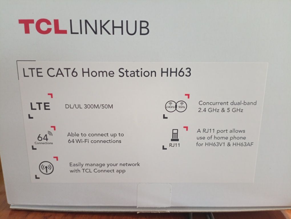 Router TCL Linkhub CAT6 HH63 WiFi nano SIM LTE