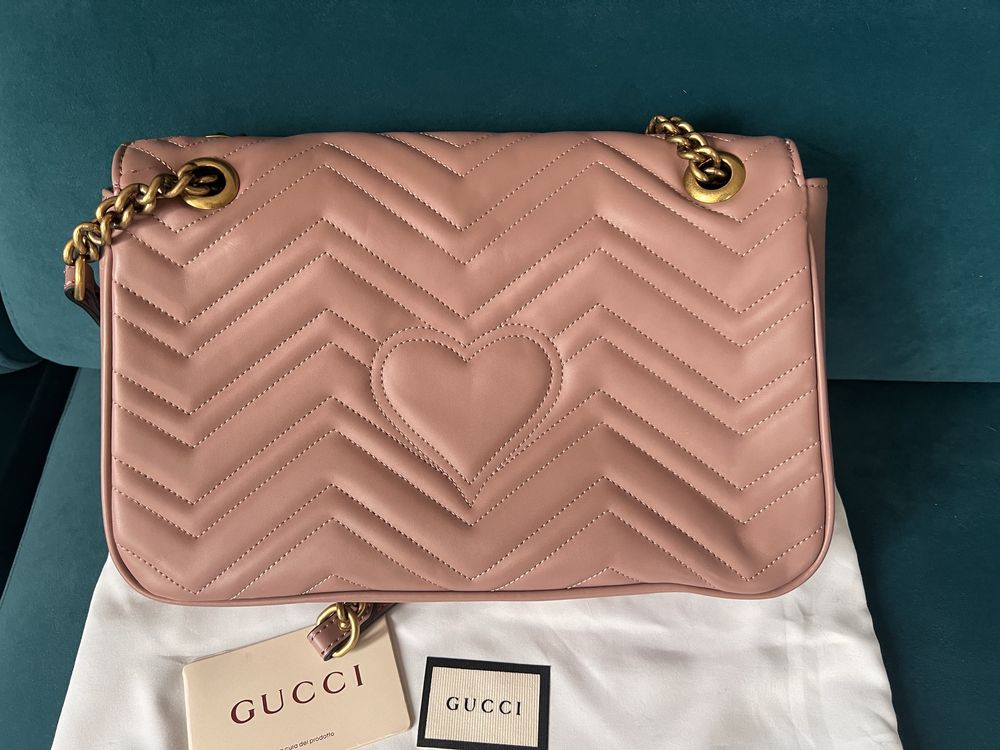 Gucci Marmont large  dusty pink j nowa