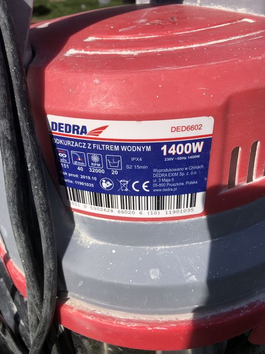 Odkurzacz dedra z filtrem wodnym