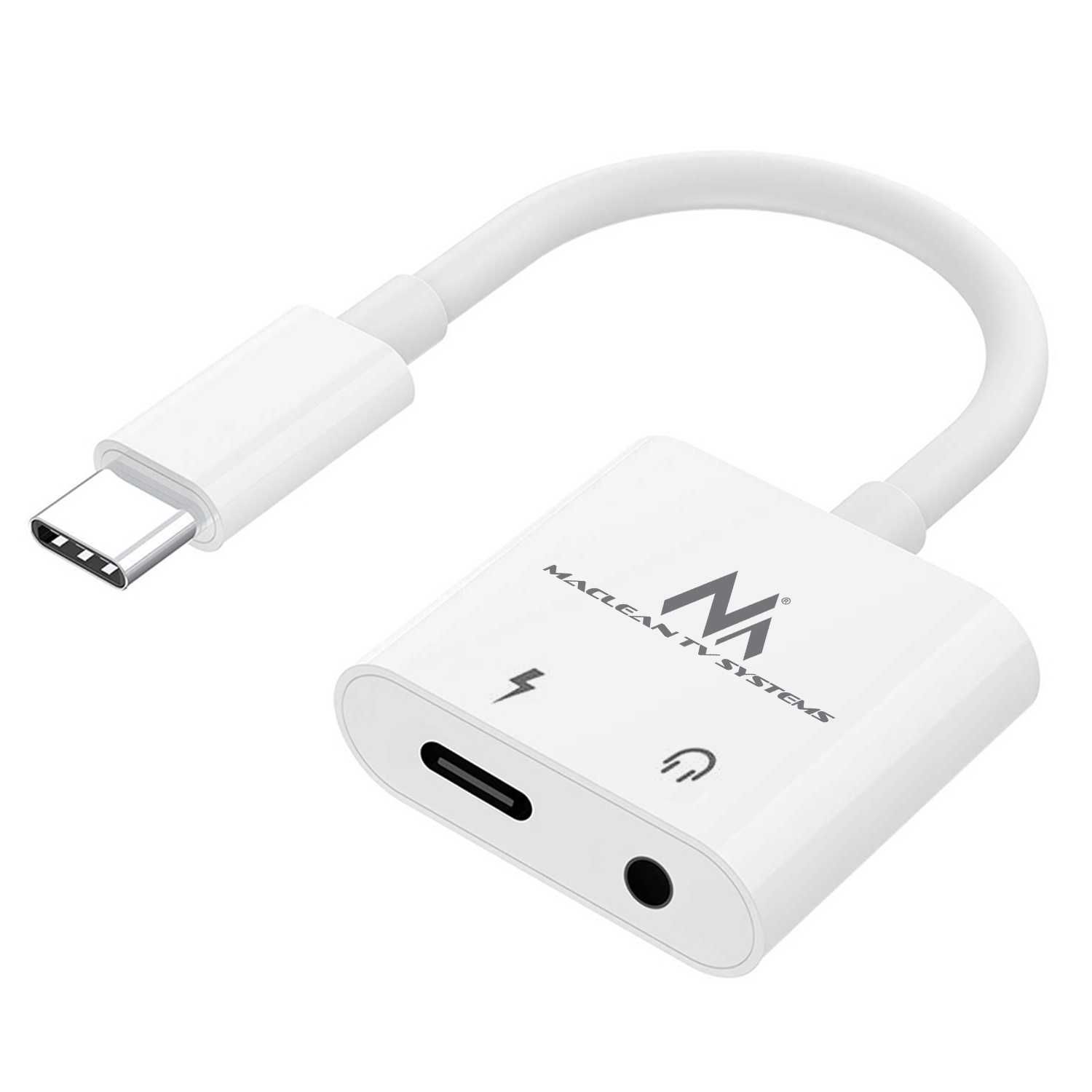 Adapter audio przejściówka USB-C mini jack 3,5 mm do telefonu tabletu