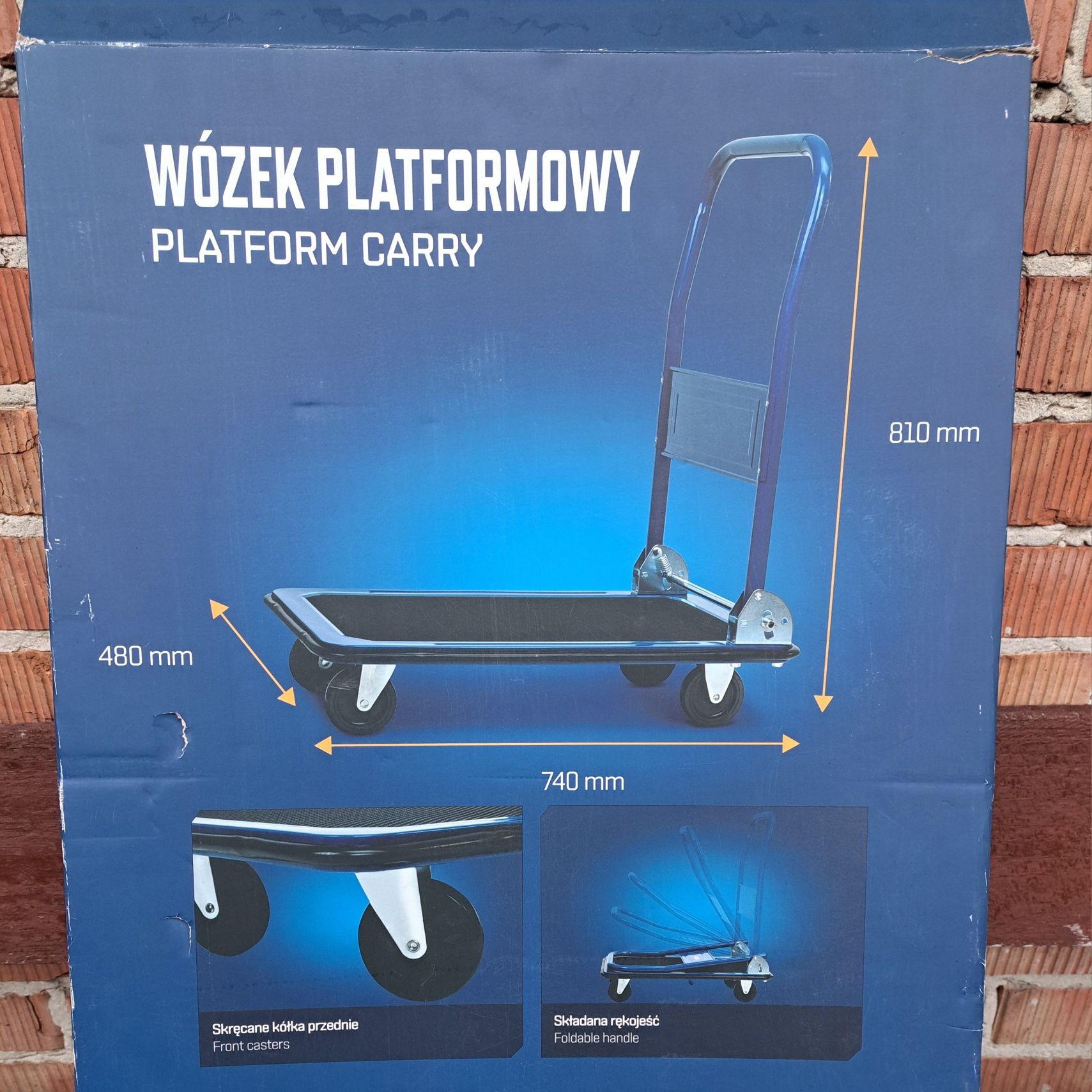 Wózek platformowy Niteo 48x74x81 cm