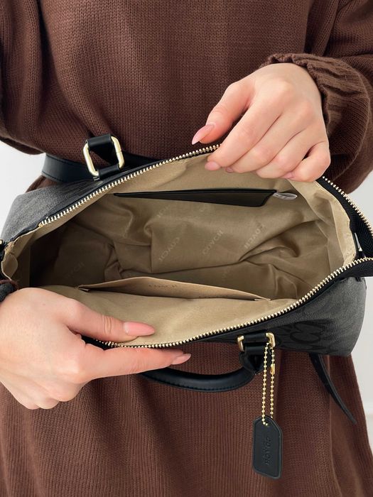 Женская сумка Coach Georgia черный  через плечо Коуч