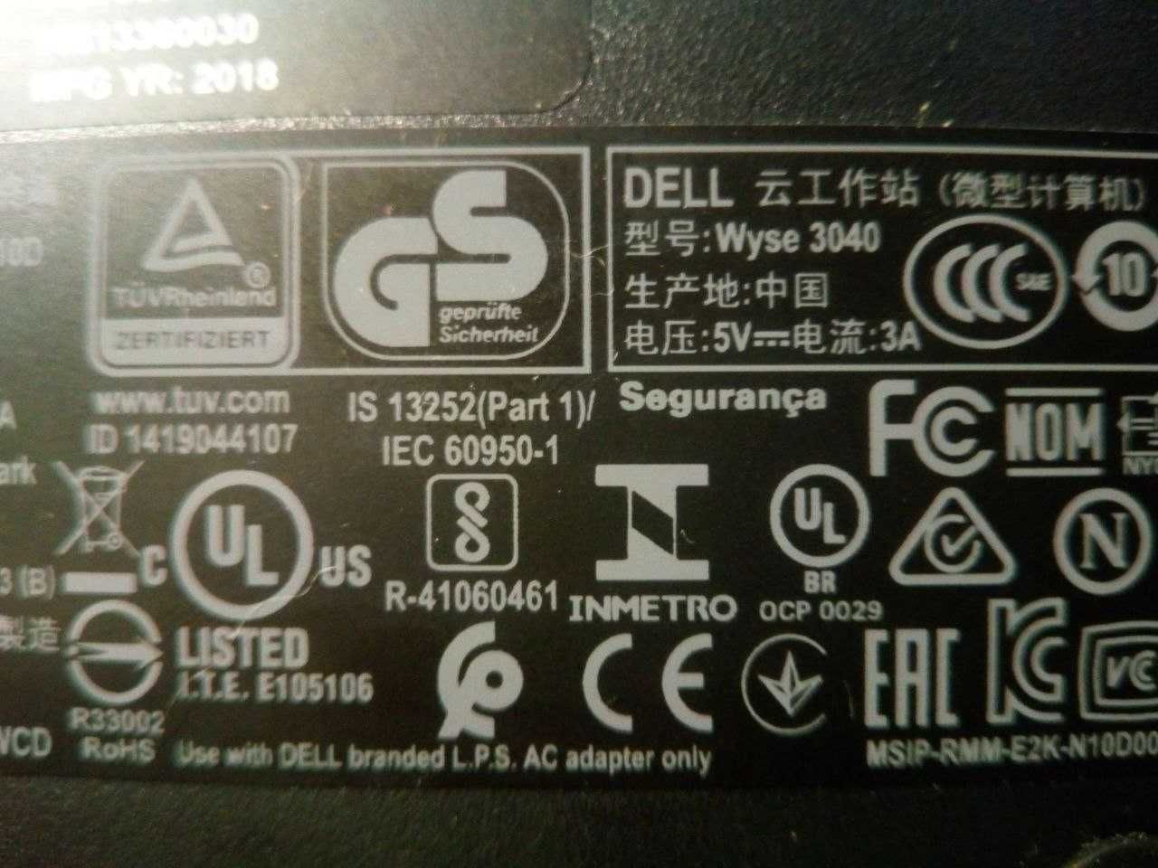 Тонкий клиент DELL Wyse 3040