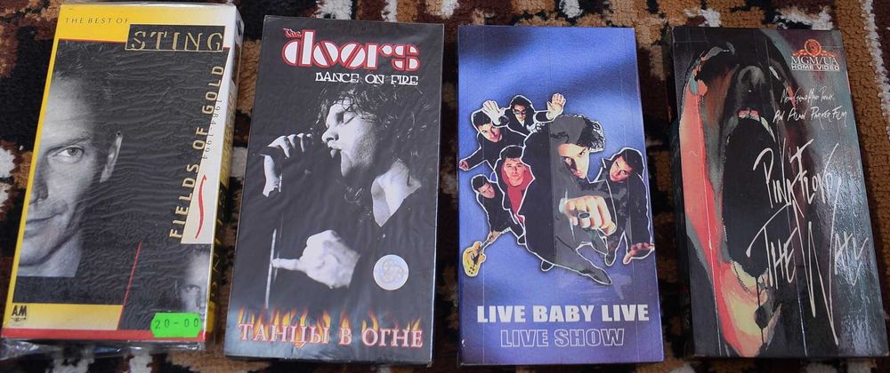 Видеокассеты VHS музыкальные клипы зарубежные