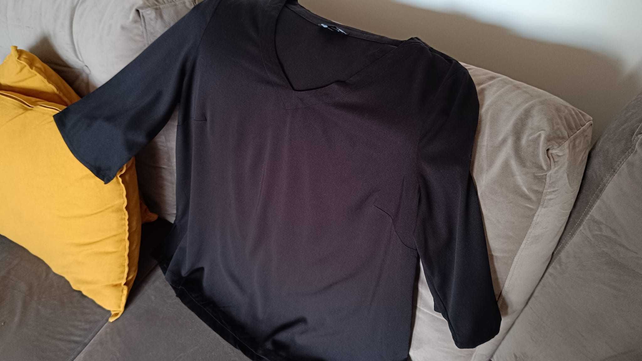 Nowa damska bluzka XXL 50 plus size wiskoza czarna