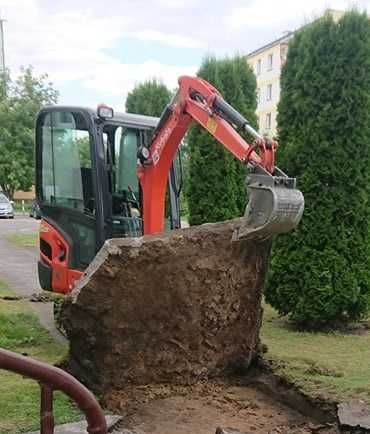 Usługi Koparka Minikoparka- wykopy, przyłącza, światłowody, wiertnica