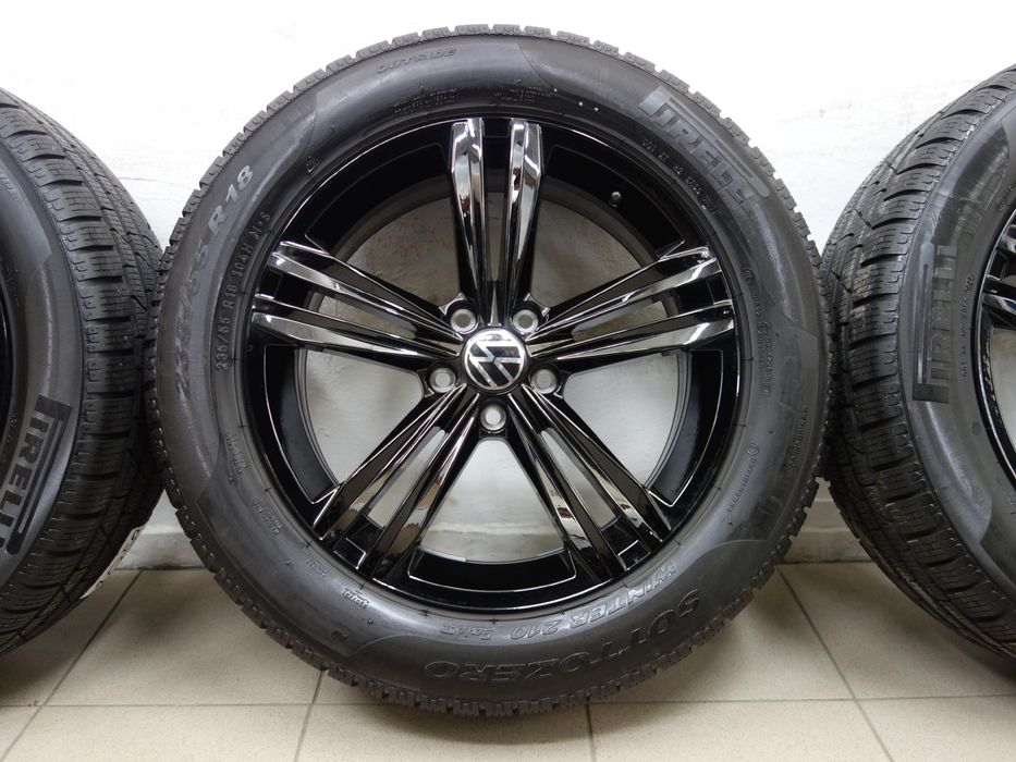 5x112 235/55R18 Koła zimowe VW OE Tiguan Pirelli jak nowe 4x8m