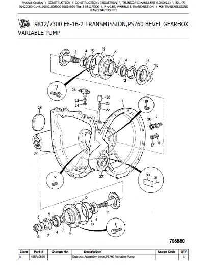 JCB 531-70 ładowarka teleskopowa instrukcje, katalog części