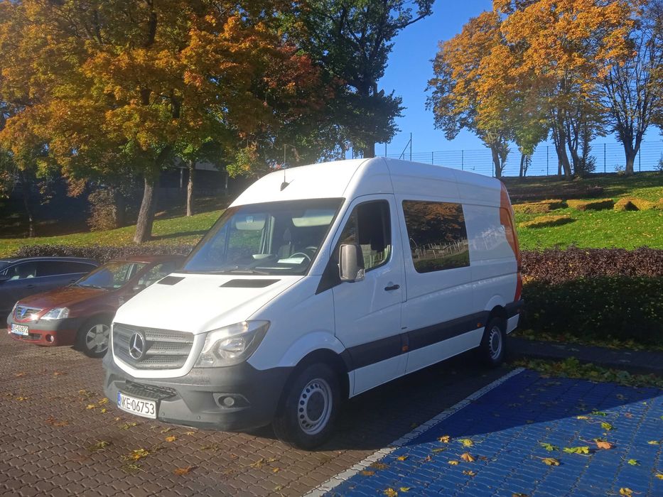 Mercedes Sprinter,2016 r., Brygadówka,6 osobowy,Wysoki,mały przebieg