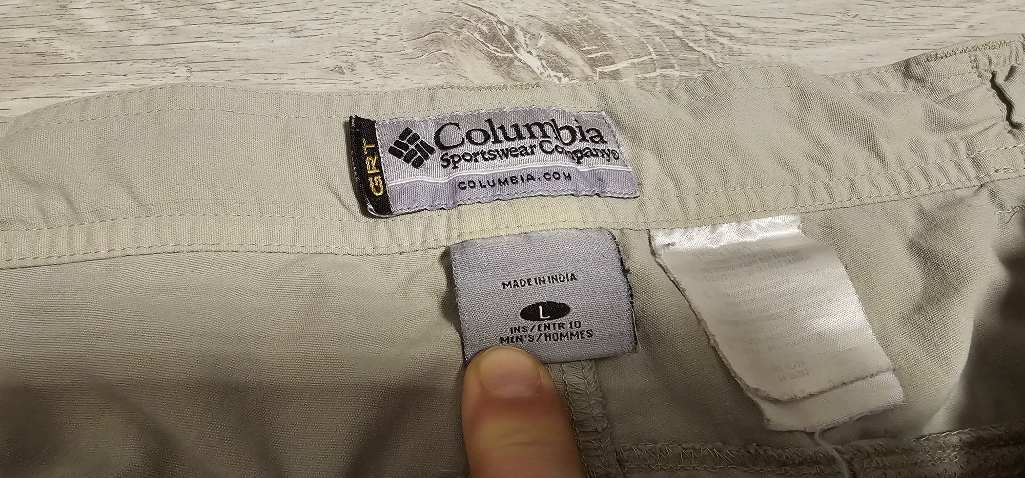Columbia męskie spodenki trekkingowe rozmiar L wymiary na zdjęciach