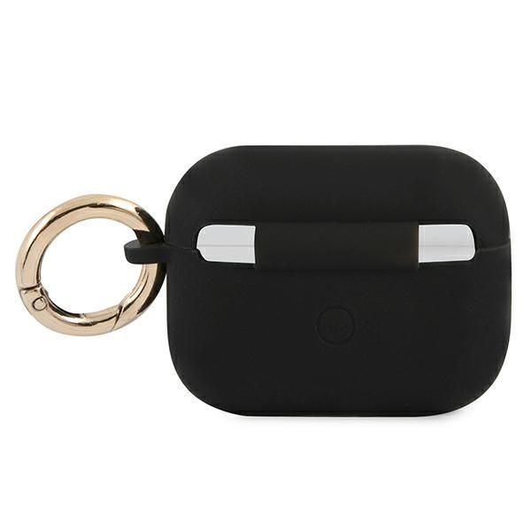 Guess Guapsssk Airpods Pro Cover Czarny/Black Silicone Vintage Script