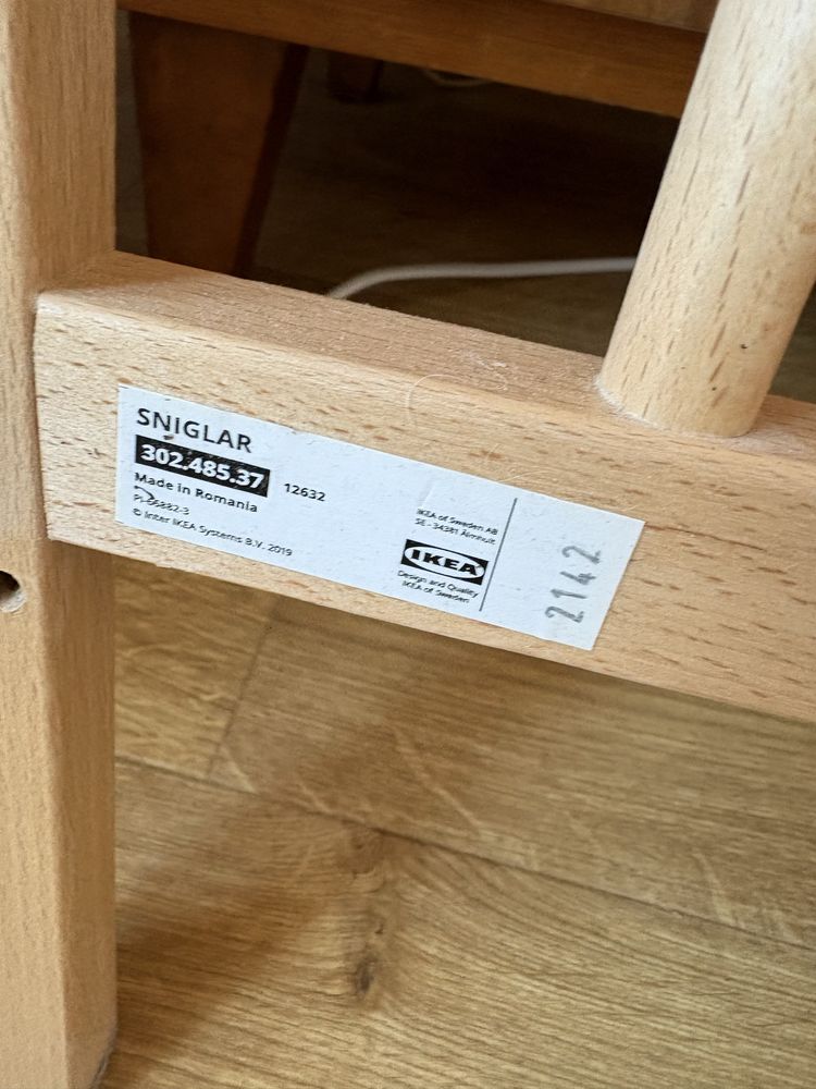Łóżko dziecięce 120x60 Sniglar plus materac Skonast