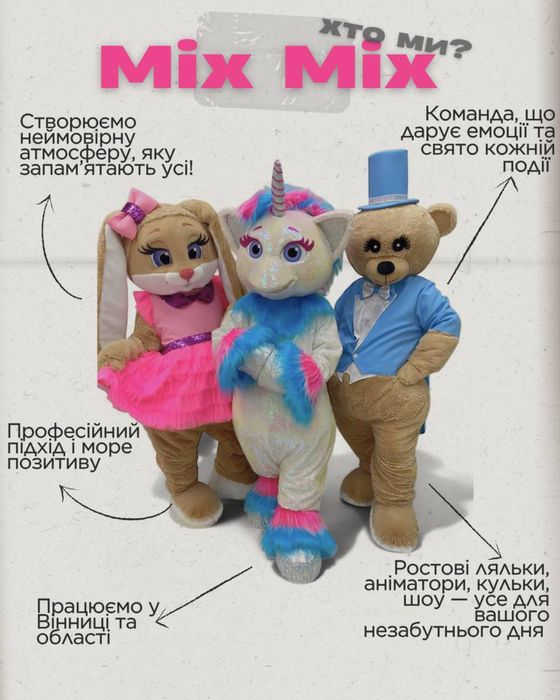 Аніматори | Шоу | ростові кукли | дні народження