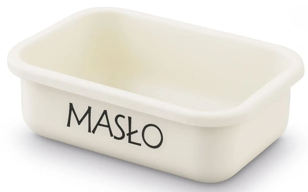 Maselniczka Stalowa Z Nożykiem Pokrywka Bambusowa Tadar Pojemnik 16Cm