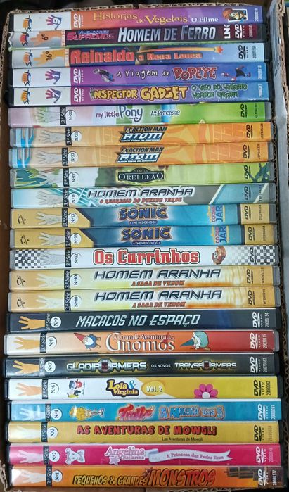 filmes formato DVD animação 120 unidades