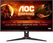 Монітор 27" AOC 2K QHD VA + Настільне Кріплення з USB хабом