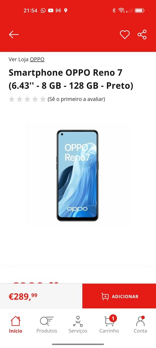 Telemóvel Oppo Reno 8 Lite