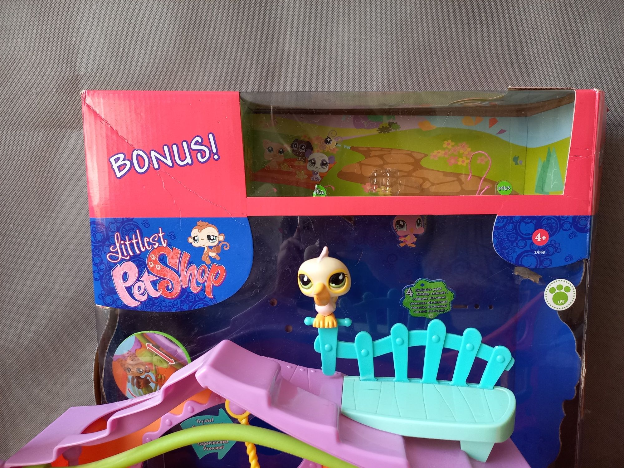 Pomarańczowy plac zabaw dla zwierząt domek Littlest Pet Shop LPS