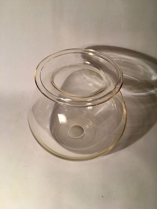 VASO/AQUÁRIO - vidro - antigo - 19 x 19,5 cm/s - 1150 g