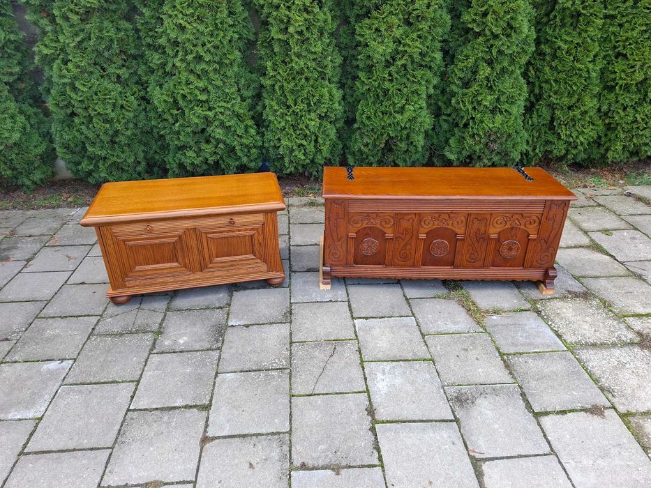 1x skrzynia, 1x komoda na buty