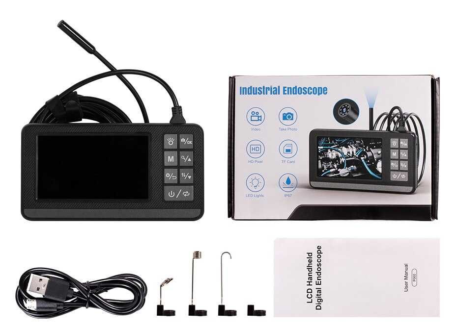 Kamera Endoskopowa Inspekcyjna 2 kamery 8,5mm 3 metrów 1080 HD
